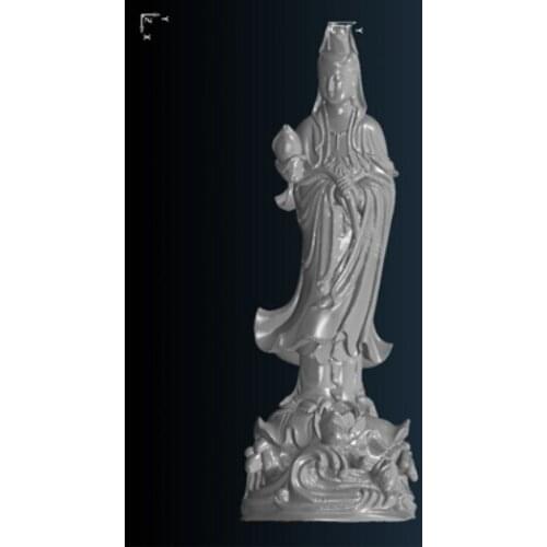 3D model stl format for cnc machine 4 axis relief 3D model The goddess Guanyin_Avalokitesvara_54