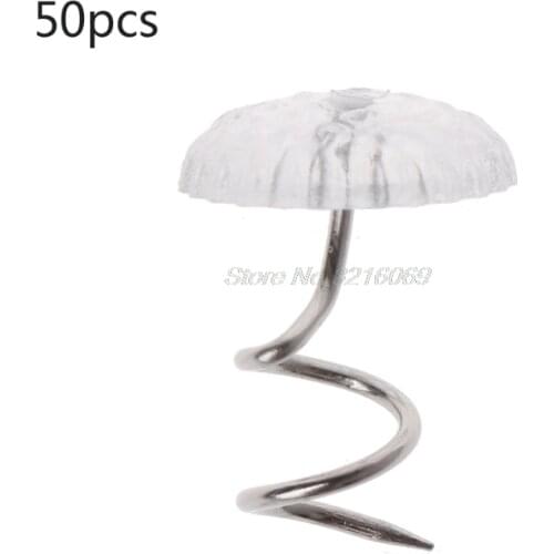 50PCS Clear Heads Twist Pins Fixed Fastener for Upholstery Blankets Sofa sets Oct29 Whosale&DropShip