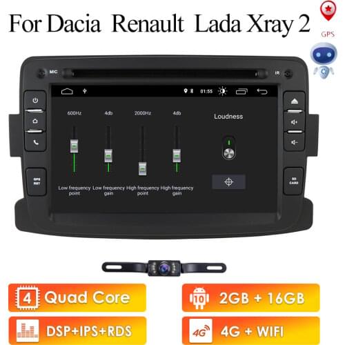 7"DSP Android 10 Car GPS Stereo DVD Player for Dacia Logan Dokker Duster Sandero Lodgy & Renault Captur Symbol BT RDS SWC CAM