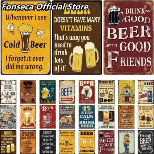 Free Ice Cold Beer Plaque Vintage Metal Tin Signs Bar Pub Decorative Plate Bar Pub Club Decor Whiskey Iron Metal P