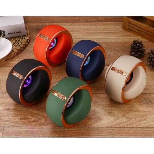 Wireless Bluetooth Computer Speaker Mini Audio Stereo Fashion Subwoofer Colorful Light Support Card Speaker MMS-33 Portable