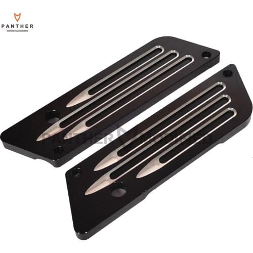 Black Motorcycle Saddlebag Latches Cover Face Moto Rear decoration case for Harley Street Glide Ultra 1993-2013
