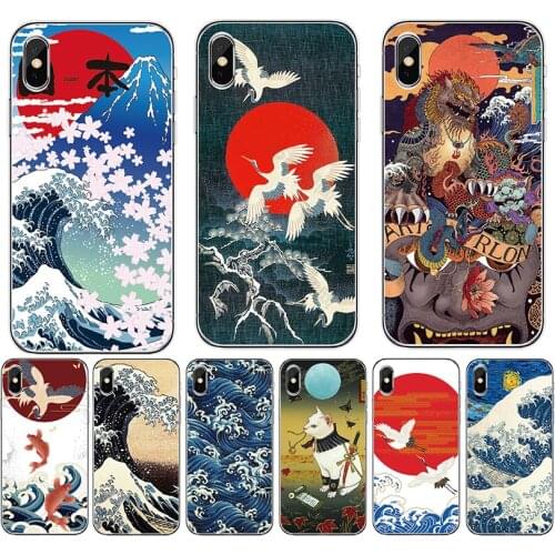For OPPO Reno 4 5G 3 pro 4G 2 2Z 10X zoom Cover Wave Art crane moon Painted Soft Silicon TPU protection Phone case Coque