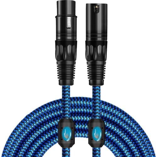 Hifi 3Pin XLR Male to Female Microphone Audio Cable for Amplifier Mixer Speaker Studio Stage Lighting Shielded Extension Cords