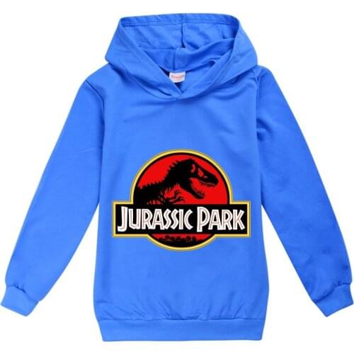 Jurassic Park Boys Hoodies Sweatshirts Dinosaur World Fashion Pullover Hoodie Children Kids Girls Casual Hooded Sportswear Tops