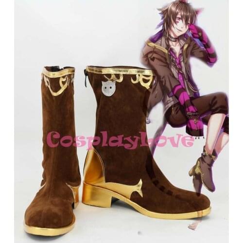 Custom Made Japanese Anime 100 Sleeping Princes & The Kingdom of Dreams Cheshire Smilecat Cosplay Shoes Long Boots For Halloween