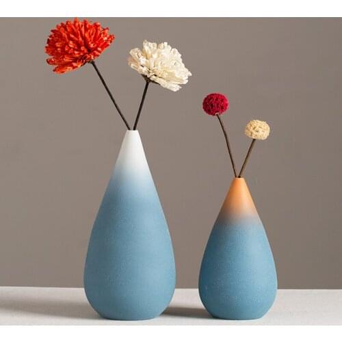 Nordic Ceramic Mesa Vase Decoration Living Room Bedroom Flower Arrangement Small Fresh Flowers Modern Minimalist Home Decoration