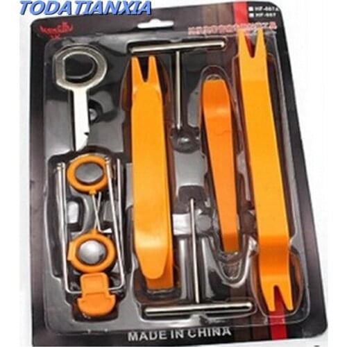 12pcs/Set car radio door clip panel trim dash audio removal for lancer 9 volvo xc90 subaru forester honda fit kia sorento