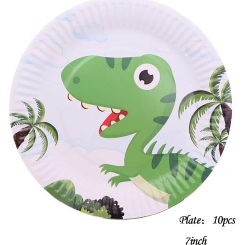 Cartoon dinosaur Paper Tableware theme plate Napkins happy birthday Christmas party supplies for home