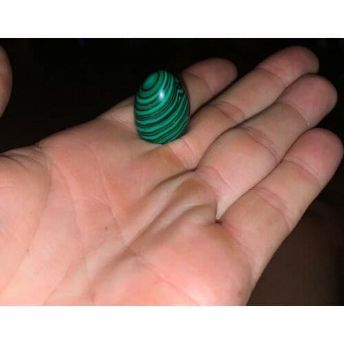 Natural Green Malachite Crystal Gemstone Healing Sphere Ball Ornament 30*20mm