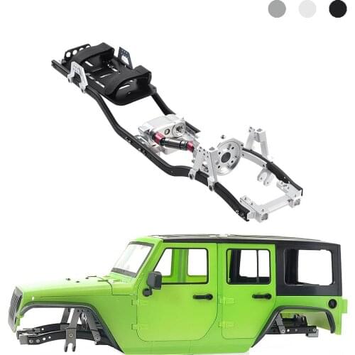 The New 313mm 12.3" Wheelbase Prefixal Gearbox Metal Chassis Frame for 1/10 RC Crawler Car Axial SCX10 & SCX10 II 90046