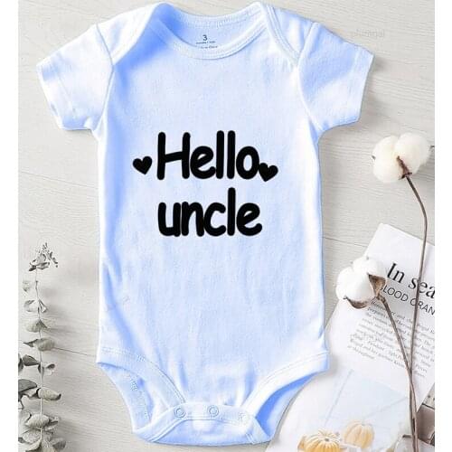 Hello Uncle Printed Fall Jumpsuit Kids New Born Baby Iterms Girl Infant Clothes Children Jumpsuits Bodysuit for Newborns