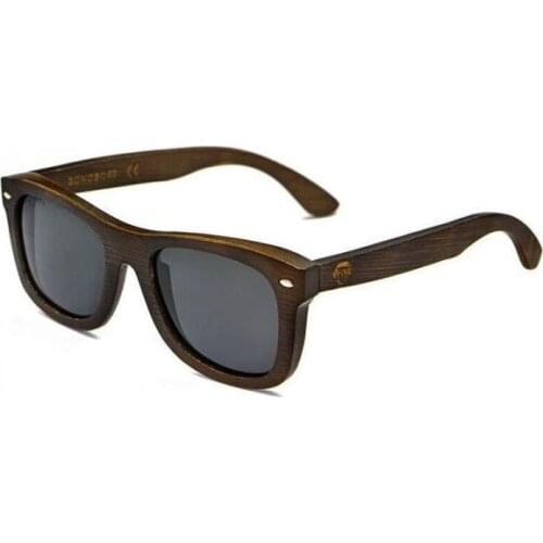 Sunglasses polarized bamboo wood lenses Smoke Rapanui