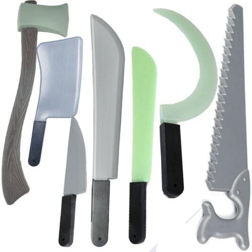 Dance performance props. weapon equipment .plastic toy knife props. fruit short knife long knife game props