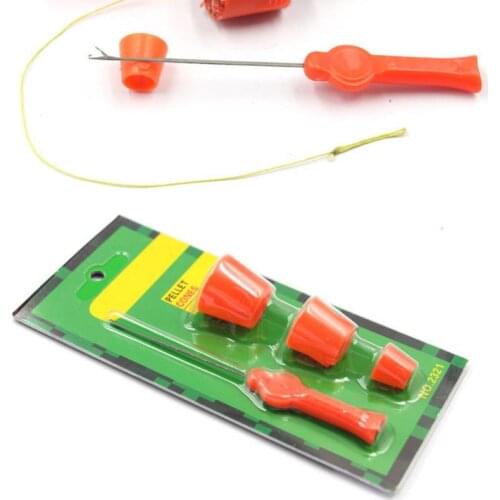 Fishing Crochet Hook with Tongue Bait Mold Fishing Wear Bait Tool 1pc Knot Pin 3pcs Cone Bait Molds Fishing Bead Accessory Hot