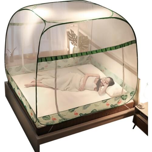 Foldable Free Installation of Mongolian Bag Mosquito Net Bed Household Anti-mosquito 1.8 M Anti-drop Curtains Encryption Nets