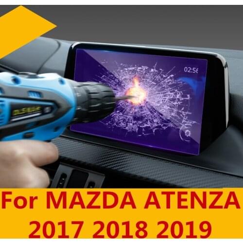 Car styling Navigation Tempered Glass Screen Protector Steel Portective Interior Accessories For MAZDA ATENZA 2017 2018 2019