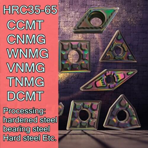 TNMG160404 TNMG160408 Superhard carbide insert HRC35-HRC65 Processing:hardened steel bearing steel Super hard steel Etc