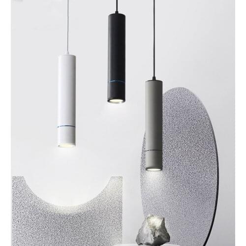 LED Pendant Light Macaron Hanging Lamp Kitchen Island Dining Room Shop Bar Counter Decoration Cylinder Pipe Droplight Fixture