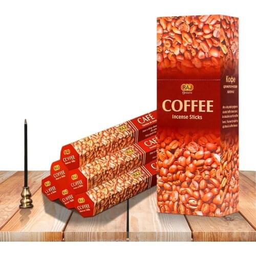 Three Tubes Coffee Indian Incense Sticks Handmade India Stick Incense Buddhist Supplies Optional Incense Burner Wooden Copper