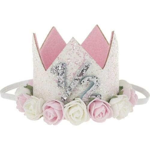 Birthday Party Decorations Kids Baby 1 2 3 Year Old Birthday Balloons Baby Shower Boy Girl 1st Birthday Party Crown Hat