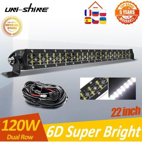 UNI-SHINE 2-Row Combo LED Bar Offroad 8-52" Spot Flood 12V 24V LED Light Bar for Car Boat Truck SUV 4x4 Tractor LED Work Light