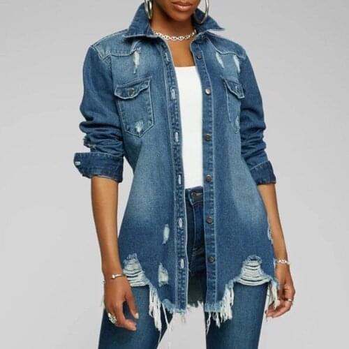 Spring Autumn Winter New Girl Denim Jacket Women Casual Office Sexy Vintage Loose Plus Size Coat Outerwear Overcoat Tops S-3XL