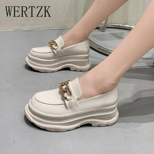 2021 Women Pumps PU Leather Fashion Spring High Platform Thick Heel Shoes Woman Retro Office Lady Footwear Zapatos De Mujer