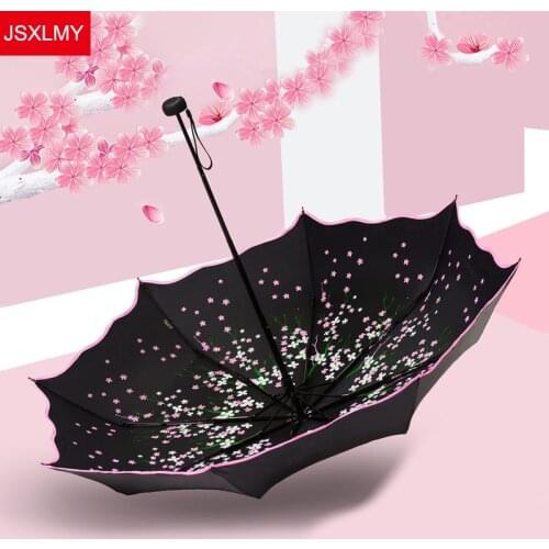 Plus size Black coating Ultraviolet-proof Women Anti-UV Mini pocket Sunshade Umbrella Paraguas Parasol Sombrilla birthday gift