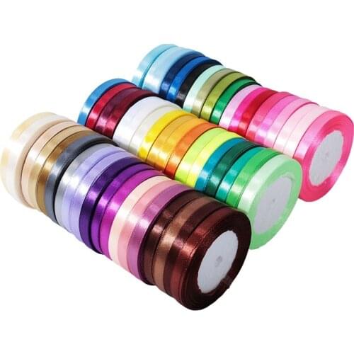 1pc 10mm 22meters/roll Glitter Satin Ribbon for Party Wedding Gift Box Wrapping Belt DIYDecoration Handmade Rose Gifts bows