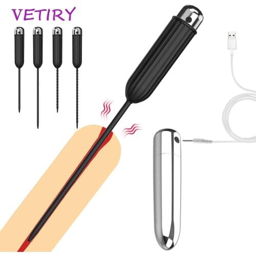 10 Frequency Urethral Vibrator Catheter Penis Plug Sex Toy For Men Vibrating Urethral Plug Penis Insertion Urethra Sound Dilator