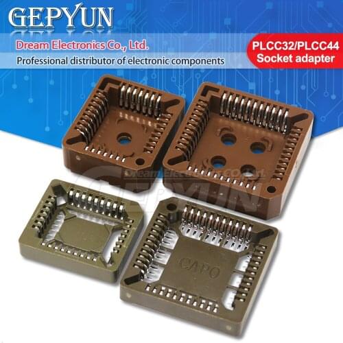 10PCS PLCC 32Pin 44pin socket adapter PLCC32/PLCC44 SMD DIP PLCC IC socket adapter