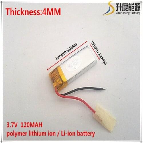 5pcs [SD] 3.7V,120mAH,[401230] Polymer lithium ion / Li-ion battery for TOY,POWER BANK,GPS,mp3,mp4,cell phone,speaker