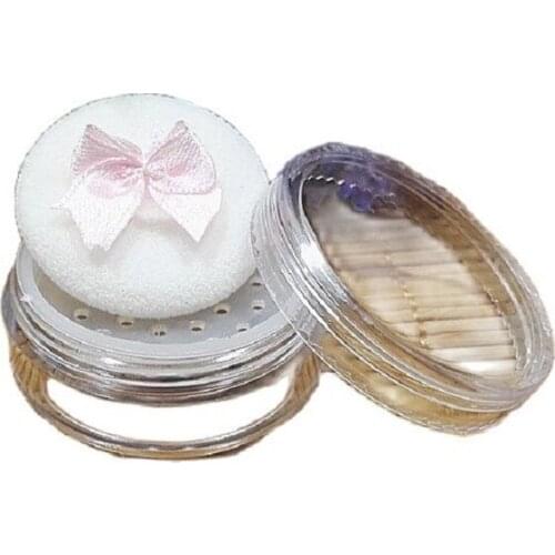 50pcs 5G Clear PS Plastic Loose Powder Packing Box, DIY Round Empty Cosmetic Powder Refillable Case, DIY Facial Makeup Tool