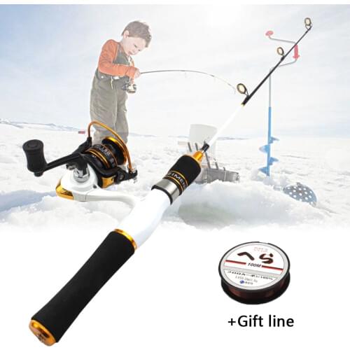 59cm Winter Fishing Rods Ice Fishing Rods and Fishing Reels Spinning Rod Combo Fishing Accessories Travel fishing fish Tackle