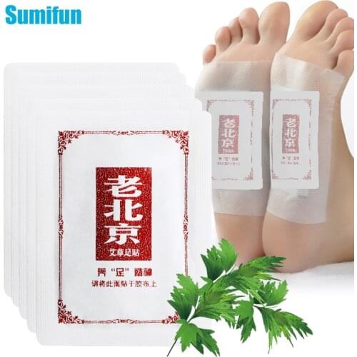 6Pcs Foot Patch Wormwood Moxibustion Plaster Lose Weight Body Detox Improve Sleep Quality Eliminate Fatigue Chinese Healthcare