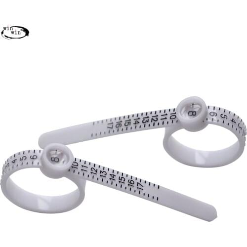 Berbem 10pcs US/UK/JAP/EUR/HK/KOR Finger Measure Gauge Men Sizes Jewelry Accessory Measurer soft ruler ring size measure tool