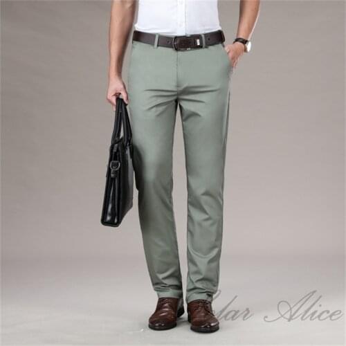 Free shipping 2020 mens autumn and winter new straight casual pants high waist middle-aged and elderly large size trousers