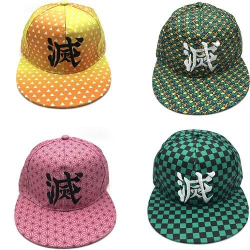 Devils Blade Anime Peripheral Hat Duck Tongue Baseball Cap Demon Slayer Visor Cap Kimetsu No Yaiba Outdoor Sun Hat Cosplay Toys
