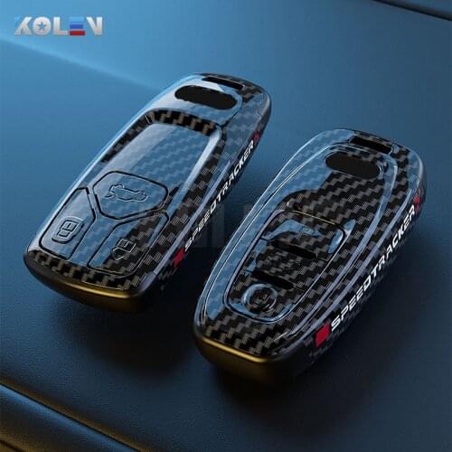 Carbon Fiber Car Remote Key Case Cover Shell Fob For Audi A1 A3 8V 8P 8L A4 A5 B8 B9 8T A6 A7 C6 C7 Q3 8U Q5 Q7 4M TT TTS Coupe