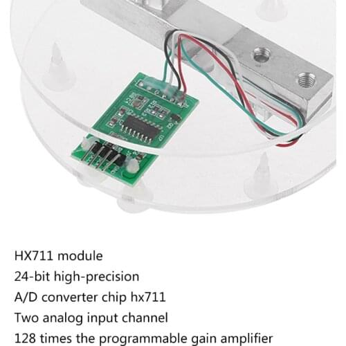 Digital Load Cell Weight Sensor HX711 AD Converter Breakout Module 5KG Portable Electronic Kitchen Scale for Scale