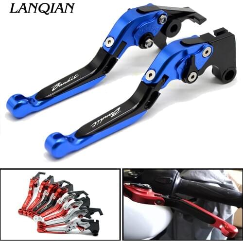 For Suzuki GSF 1200 2001 2002-2006 Bandit With LOGO Motorcycle Clutch Brake Lever Aluminum Extendable Adjustable Foldable Levers