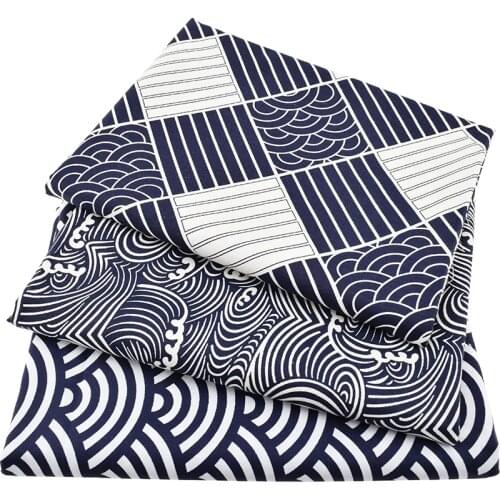 Printed Twill Cotton Fabric For DIY Pachwork Quilting Sewing Curtain Tablecloth Sleepwear/Japanese Series Material Half Meter