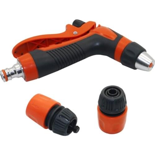 High Pressure Water Gun kit with Hose Quick Connectors, Waterstop Connector Watering Car Wash Spray Nozzle 1 Set