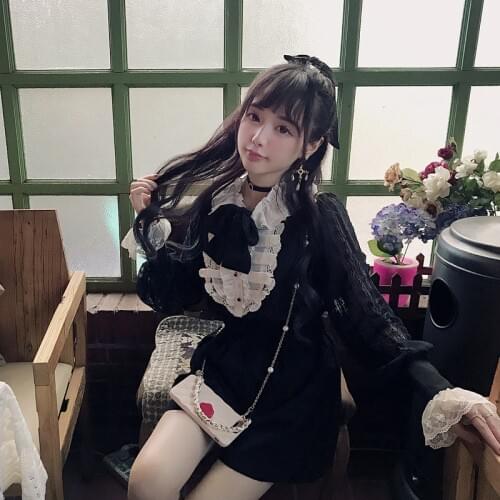 Loliloli Yoyo Blouses With Tie