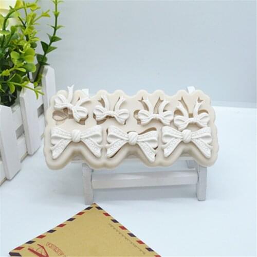 Luyou 1pc Bow Christmas Fondant Mold Silicone Cake Molds Wedding Cake Decoration Tools Pastry Kitchen Baking Accessories FM1215
