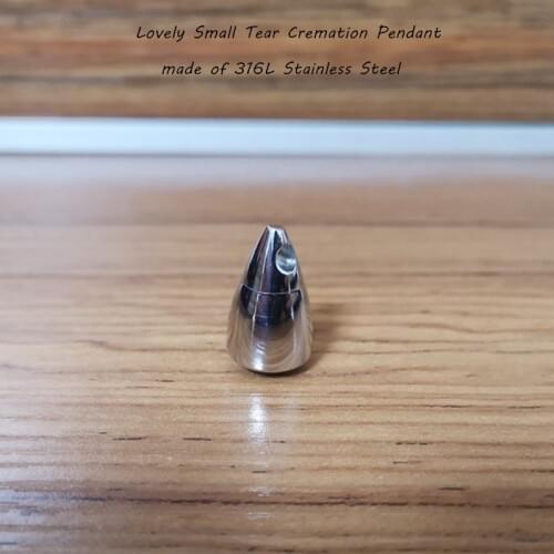 Lovely Small Tear Cremation Ashes Necklace for Women Stainless Steel fillable Jewelry for Pet/Human Ashes/Hair Keepsake Locket