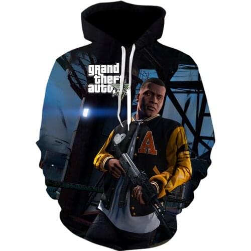 2020 New 3D Print Grand Theft Auto Game Gta 4/5 Printed Hoodies Men Women Children Cool Hooded Sweatshirt Boy Girl Kids Pullover