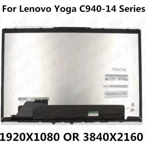 Original 14-inch LCD touch monitor assembly replacement for Lenovo Yoga C940-14IIL C940-14 81Q9 FHD 1920X1080 OR UHD 3840X2160