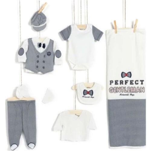 2021 autumn Winter Male Baby New Born Cotton 10 Piece The Zibin Set Baby Clothes Gift Cotton Gentleman suit